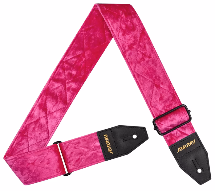 Amumu Velvet Deluxe Hot Pink - Gitár hevederek