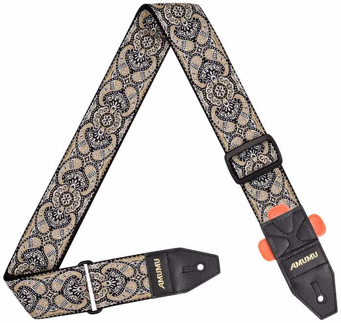 Amumu Regal Paisley Beige - Gitár hevederek