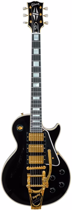 Gibson Custom 2008 Les Paul Custom 1957 Reissue 3-Pickup Bigsby VOS Ebony - Elektromos gitár
