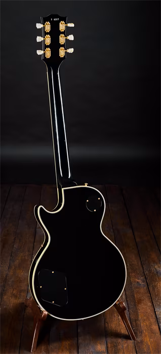 Gibson Custom 2008 Les Paul Custom 1957 Reissue 3-Pickup Bigsby VOS Ebony - Elektromos gitár