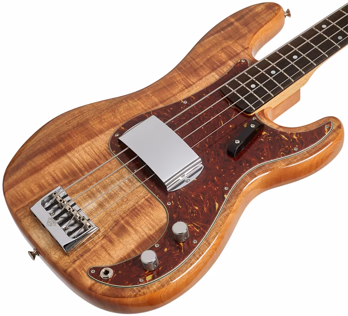 Fender Custom Shop Artisan Koa Precision Bass NOS Natural - Elektromos basszusgitár