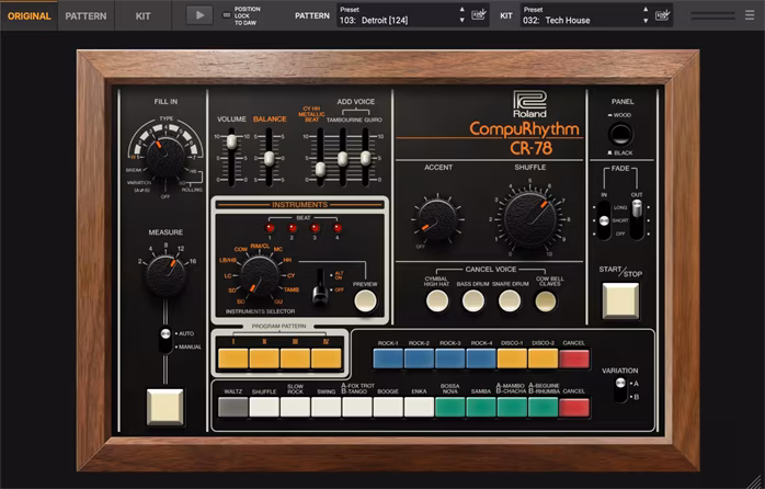 Roland CR-78 - Szoftver