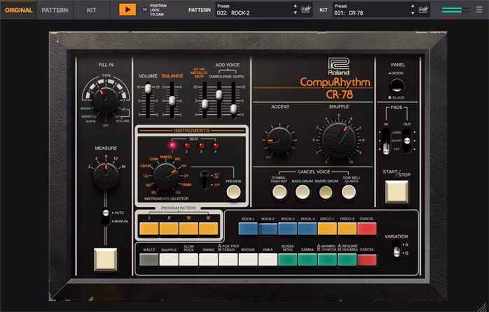 Roland CR-78 - Szoftver
