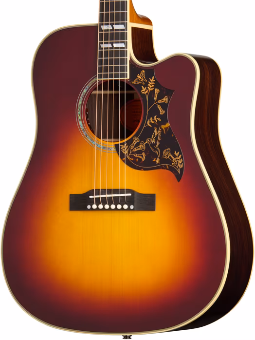 Epiphone Hummingbird Deluxe EC Autumn Burst - Elektroakusztikus gitár