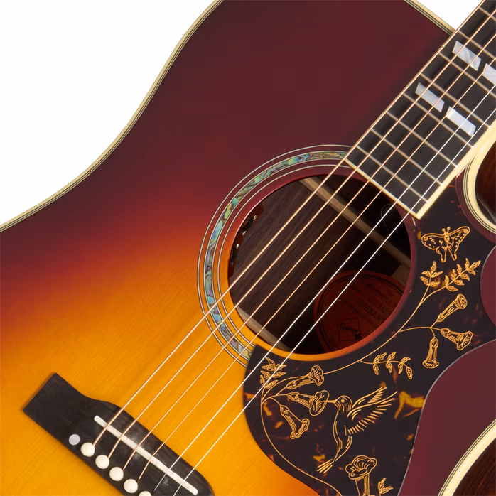 Epiphone Hummingbird Deluxe EC Autumn Burst - Elektroakusztikus gitár