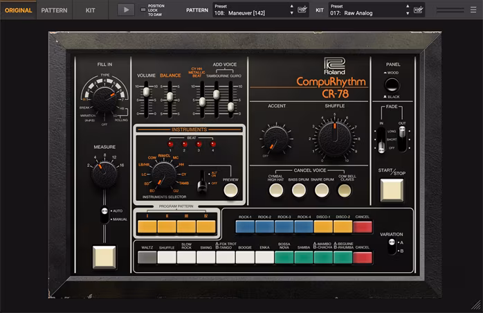 Roland CR-78 - Szoftver