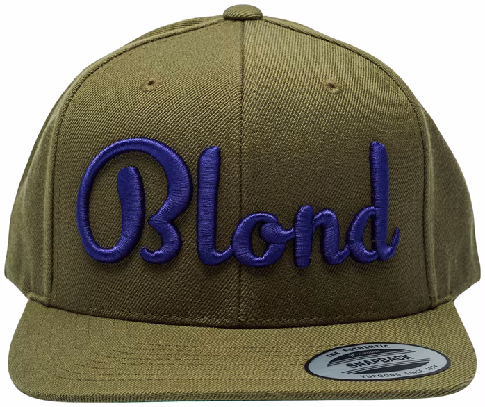 Blond Classic Snapback Deep Olive & Purple - Siltes sapka
