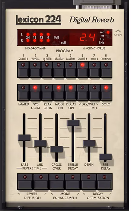 Universal Audio Lexicon 224 Digital Reverb - Szoftver