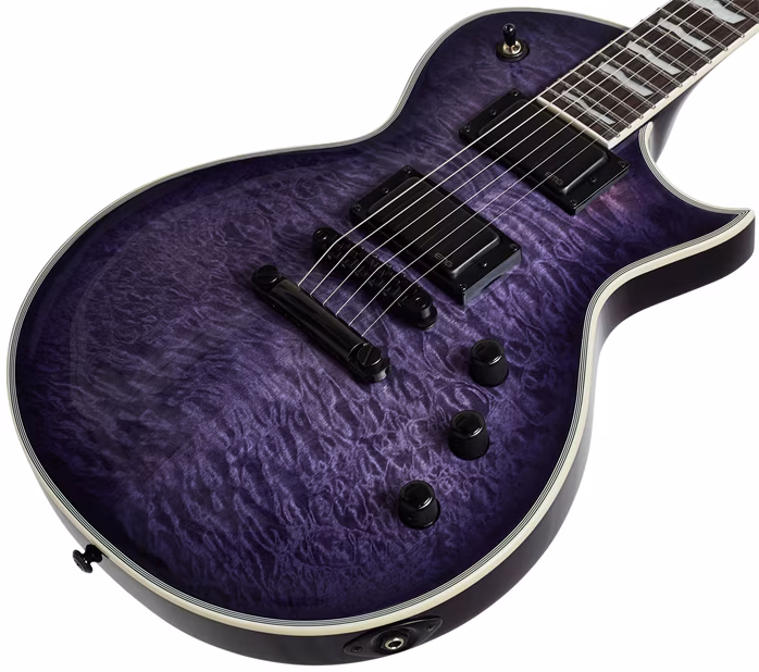 ESP LTD EC-1000 QM See Thru Purple Sunburst - Elektromos gitár