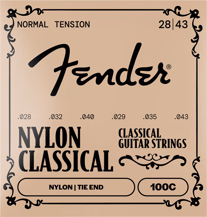 Fender 100C Clear/Silver - Nylon húrok klasszikus gitárra