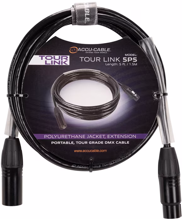 Accu cable Tour Link 5P DMX 1.5m - DMX kábel