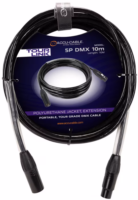 Accu cable Tour Link 5P DMX 10m - DMX kábel