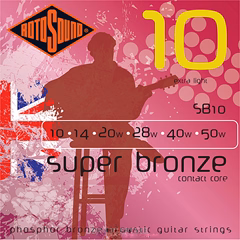 Rotosound SB10 Super Bronze - Metalowe struny do gitary akustycznej
