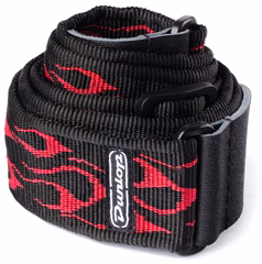 Dunlop Classic Strap Flame Red - Pas gitarowy