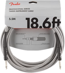 Fender Professional Series 18.6' Instrument Cable White Tweed - Kabel instrumentalny