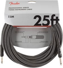 Fender Professional Series 25' Instrument Cable Gray Tweed - Kabel instrumentalny