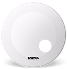 Evans 22" EQ3 Resonant Coated White - Naciąg rezonansowy do bębna basowego