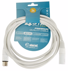Adam Hall K4 MMF 0250 SNOW - Kabel mikrofonowy