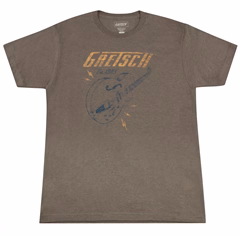 Gretsch Lightning Bolt T-Shirt Brown S - Koszulka