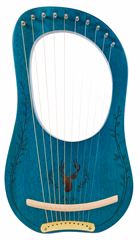 Cega Lyre Harp 10 Strings Blue - Lirka