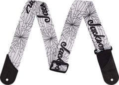 Jackson Cracked Mirror Strap, White, 2" - Pas gitarowy