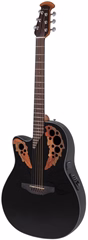 Ovation Celebrity Elite Mid Cutaway Black - Leworęczna gitara elektroakustyczna