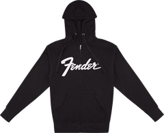 Fender Transition Logo Zip Front Hoodie, Black, L - Bluza