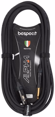 Bespeco Alpha Microphone Cable Neutrik XLR F - Jack 6 m  - Kabel mikrofonowy