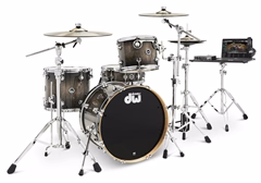 DWe 4-Piece Candy Black Burst Over Curly Maple Exotic Kit - Elektroakustyczny zestaw perkusyjny