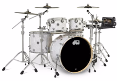 DWe 5-Piece White Marine Pearl Finish Ply Kit - Elektroakustyczny zestaw perkusyjny
