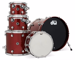 DWe 5-Piece Black Cherry Metallic Lacquer Shell Kit - Elektroakustyczny zestaw perkusyjny