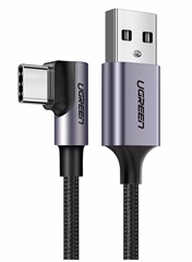 Ugreen 50941 USB 2.0 cable A Male/USB-C 3A 90° - Kabel USB