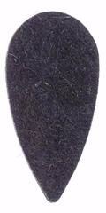 Timber Tones Felt Tones Teardrop Black Wool Felt  - Kostka