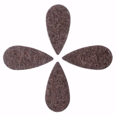 Timber Tones Felt Tones Teardrop Brown Wool Felt 4-Pack - Kostki