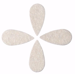 Timber Tones Felt Tones Teardrop Natural Wool Felt 4-Pack - Kostki