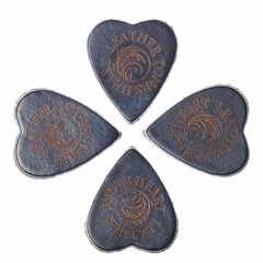 Timber Tones Leather Tones Heart Black Leather 4-Pack - Kostki