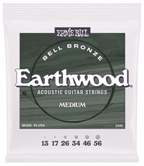 Ernie Ball Medium Earthwood Bell Bronze Acoustic 13-56 - Metalowe struny do gitary akustycznej