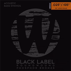 Warwick Black Label Acoustic Phosphor Bronze 6 Medium .025-.135 Long Scale - Struny do akustycznej gitary basowej