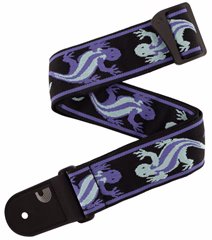 D'Addario Vintage Green/Blue Lizards - Pas gitarowy