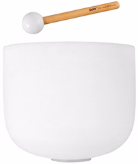 Sela 13" Crystal Singing Bowl Frosted D - 440 Hz - Misa tybetańska