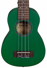 Cascha HH 2265L Soprano Mahogany LH Green - Leworęczne ukulele akustyczne