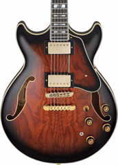 Ibanez AM153QA Dark Brown Sunburst - Gitara półakustyczna