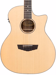 D'Angelico Premier Fulton LS Satin Vintage Natural - Dwunastostrunowa gitara elektroakustyczna