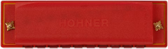 Hohner Translucent Harp C, red, hardcase - Harmonijka ustna