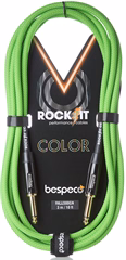 Bespeco Rockit Color Green 4,5m Jack - Kabel instrumentalny