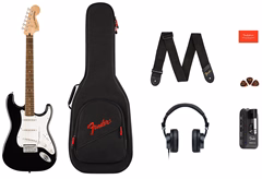 Fender Squier Affinity Stratocaster Micro Pack BK - Gitara elektryczna zestaw