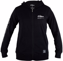 Zildjian Lightweight Zip Hoodie, Black – Large - Bluza
