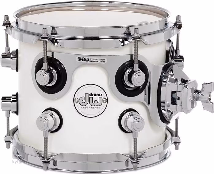 DW 8"x7" Design Series  White Gloss - Tom tom