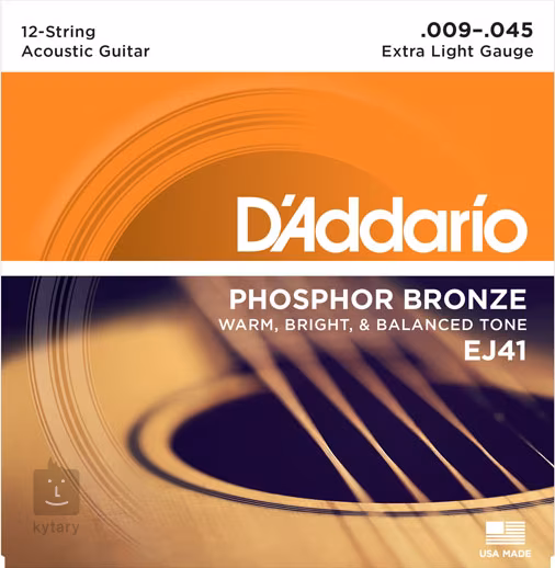 D'Addario EJ41 - Struny do gitary dwunastostrunowej