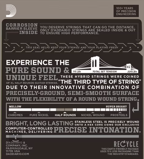 D'Addario EHR320 - Struny do gitary elektrycznej